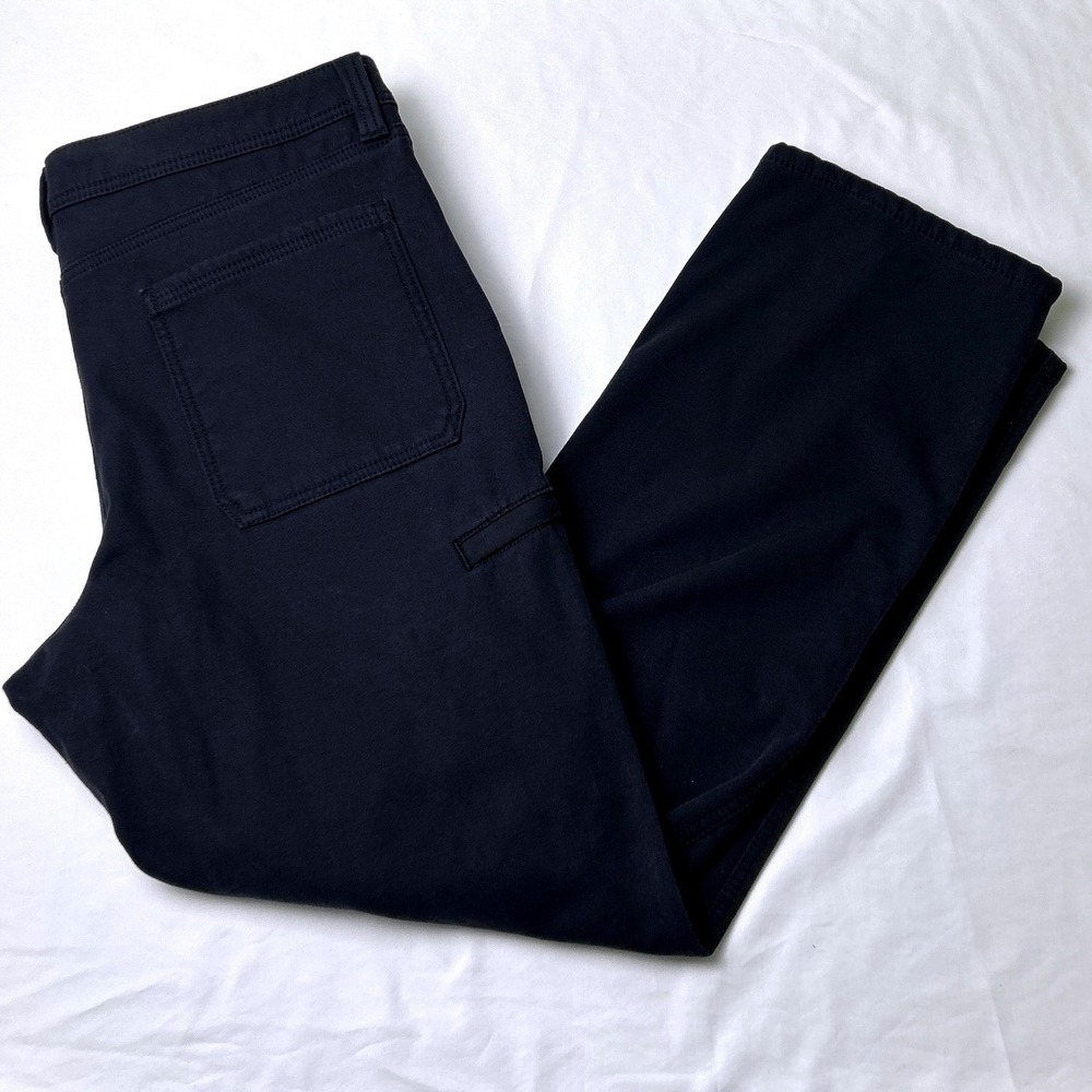 Weatherproof Men Fleece Lined Canvas Utility Pants Size 36x32 Black Work Outdoor